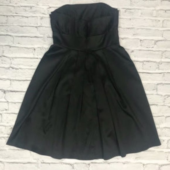 WHBM Strapless Fit and Flare Little Black Dress 2 - Picture 2 of 6